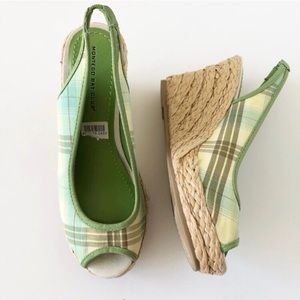 NWT Peep Toe Wedge Sandals